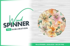 Floral Pattern of Lilies in Peach Pink and Wind Spinner Product Image 1