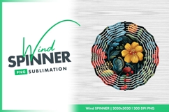 Colorful Floral Pattern with Yellow Orange Wind Spinner Product Image 1
