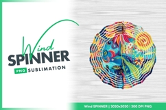 Colorful Abstract Floral Illustration with Wind Spinner Product Image 1