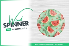 Stylized watermelon slices on light green wind spinner Product Image 1