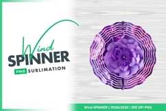 Elegant purple paper flowers background wind spinner Product Image 1