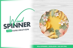 Tropical paper art with bananas and flowers wind spinner Product Image 1