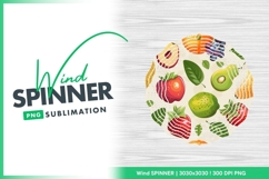 Cartoon style fruit seamless pattern wind spinner Product Image 1