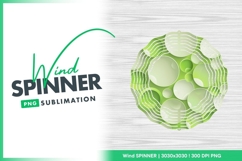 Green circles abstract modern wind spinner Product Image 1