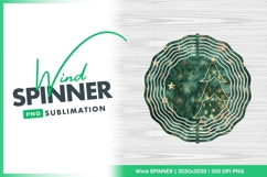 Festive christmas tree with golden accents wind spinner Product Image 1