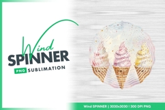 Watercolor ice cream cones sweet dessert wind spinner Product Image 1