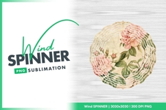 Vintage rose floral background with texture wind spinner Product Image 1