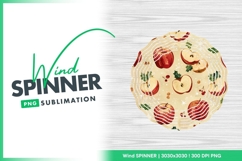 Apple and winter holiday pattern wind spinner Product Image 1