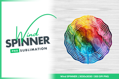 Colorful fluid art wind spinner round png Product Image 1