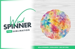 Watercolor flower pattern wind spinner Product Image 1