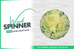 Green leafy foliage artistic background wind spinner Product Image 1