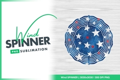 Patriotic stars pattern with red white blue wind spinner Product Image 1