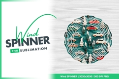 Festive cars and trees winter holiday pattern wind spinner Product Image 1