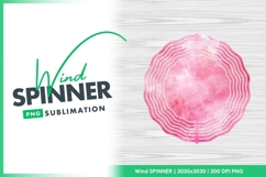Pink watercolor wash texture background wind spinner Product Image 1