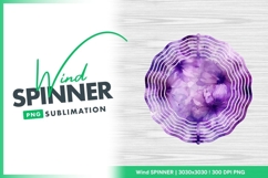 Watercolor purple flowers background wind spinner round png Product Image 1