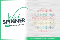 Easter eggs colorful pattern wind spinner round png Product Image 1