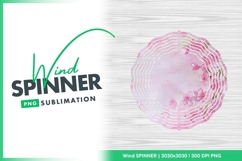 Pink watercolor cherry blossom floral wind spinner Product Image 1