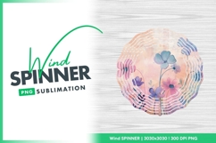 Watercolor floral wind spinner background wind spinner Product Image 1
