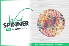 Whimsical floral pattern colorful swirls wind spinner Product Image 1