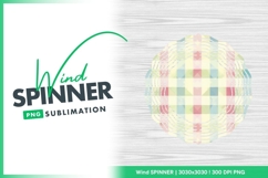 Pastel plaid texture Wind spinner round png Product Image 1