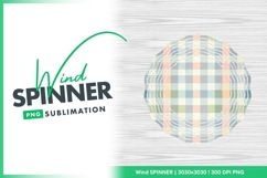 Faded pastel plaid background wind spinner round png Product Image 1