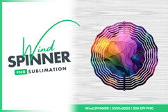 Abstract colorful ink flow wind spinner round png Product Image 1