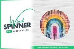 Abstract rainbow design decorative wind spinner Product Image 1