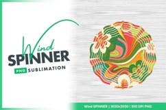 Retro floral pattern with swirling color Wind Spinner Product Image 1