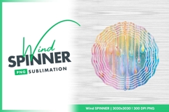Rainbow dripping paint with glitter Wind Spinner Product Image 1
