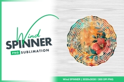 Floral art vibrant colored flower Wind Spinner Product Image 1