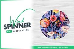 Whimsical floral pattern with wind spinner Product Image 1