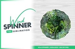 Lush tropical monstera leaf pattern wind spinner Product Image 1