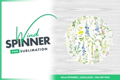 Delicate wildflower seamless pattern on Wind Spinner Product Image 1