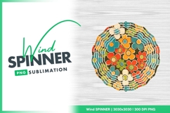 Retro colorful flowers seamless pattern wind spinner Product Image 1