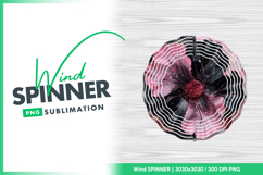 Resin art flower black pink wind spinner Product Image 1