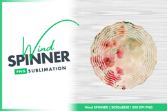 Floral grunge wind spinner round png design Product Image 1