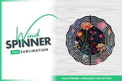 Whimsical floral illustration against Wind Spinner Product Image 1