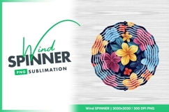 Colorful floral seamless pattern with wind spinner round png Product Image 1