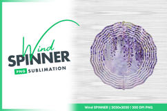 Purple wisteria flowers on grunge background wind spinner Product Image 1