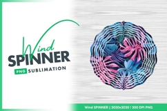 Colorful tropical leaves wind spinner round png Product Image 1