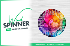 Colorful ink flow wind spinner round png Product Image 1