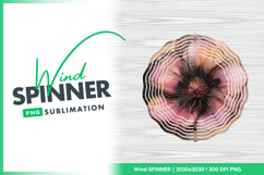 Elegant floral bloom wind spinner round png Product Image 1