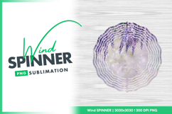 Watercolor wisteria on textured background wind spinner Product Image 1