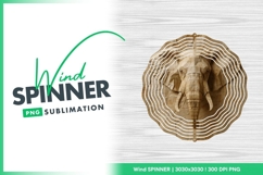 Paper elephant head sculpture origami art wind spinner Product Image 1