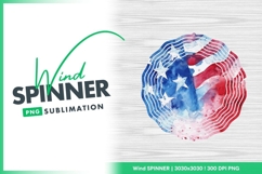 American flag round wind spinner design Product Image 1
