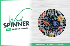 Floral pattern wind spinner round design Product Image 1