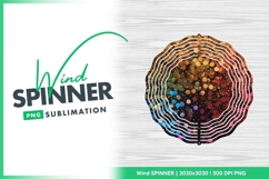 Colorful wind spinner round design sublimation Product Image 1