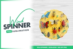 Insects on wind spinner round decorative design Product Image 1