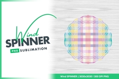 Wind spinner round sublimation design Product Image 1