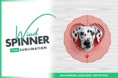 Dalmatian wind spinner round sublimation design Product Image 1